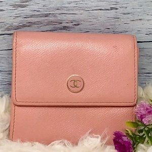 Authentic Chanel CC Monogram Trifold Wallet
